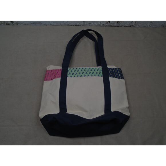 Vineyard Vines U.S. Navy Midshipmen Canvas Classic Tote Bag Ram Mascot Football - Picture 11 of 12